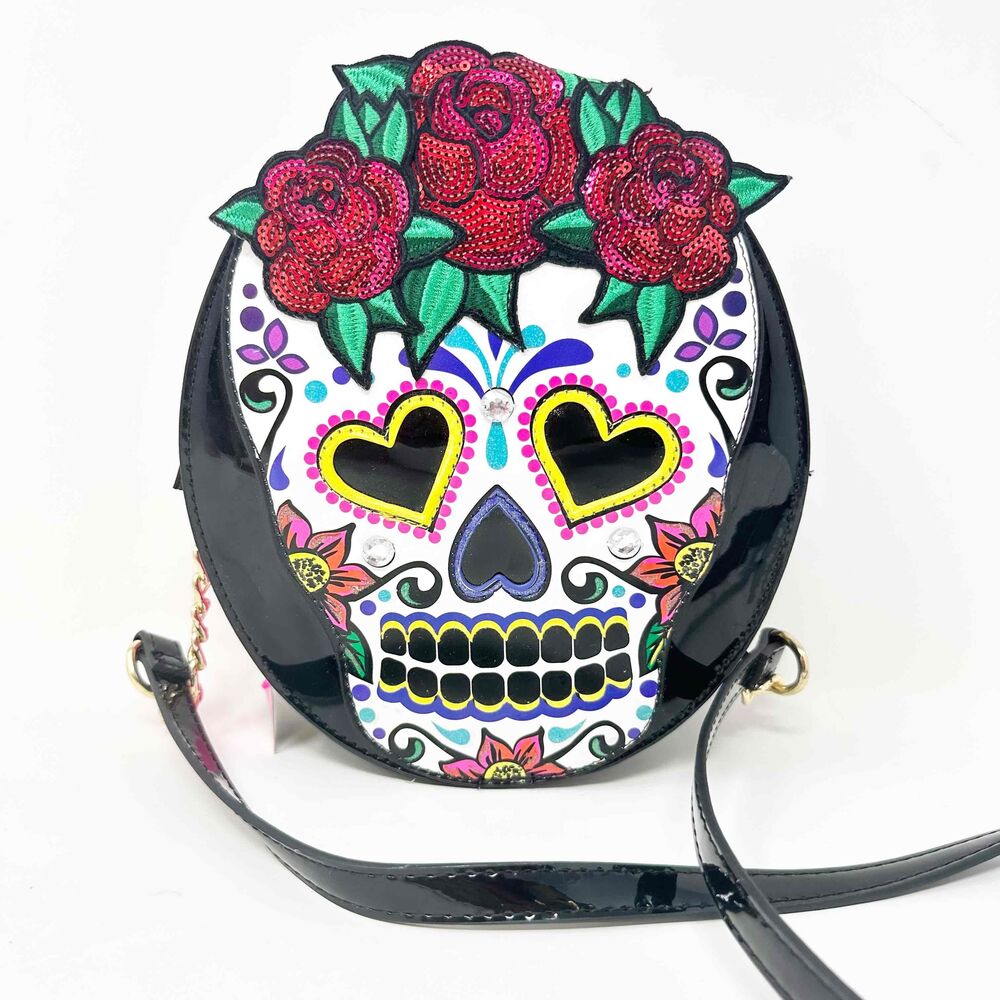 Betsey Johnson Crossbody Purse Candy Kitsch Sugar Skull Halloween NWT